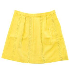 J. CREW Nwt Lace Trim Skirt 4 Sunshine Yellow Cheery Bright Summer